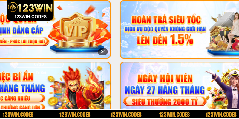 Khuyến mãi 123WIN - top ưu đãi đẳng cấp hot hàng đầu 2025