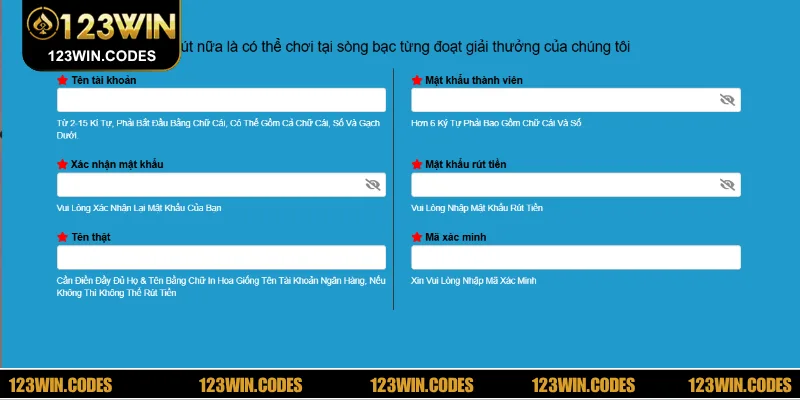 Đăng ký tài khoản 123win dễ dàng chỉ trong vài bước