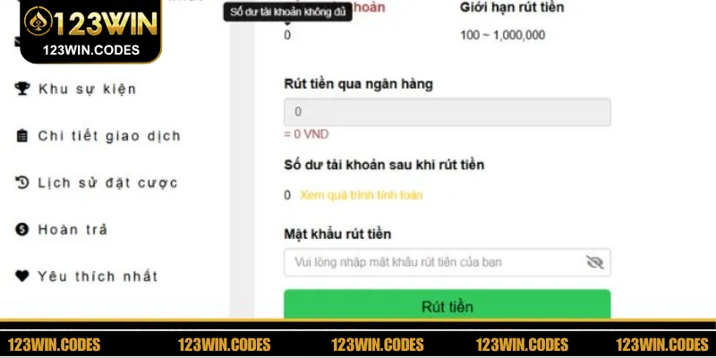 Minh họa quy trình rút tiền 123WIN nhanh chóng