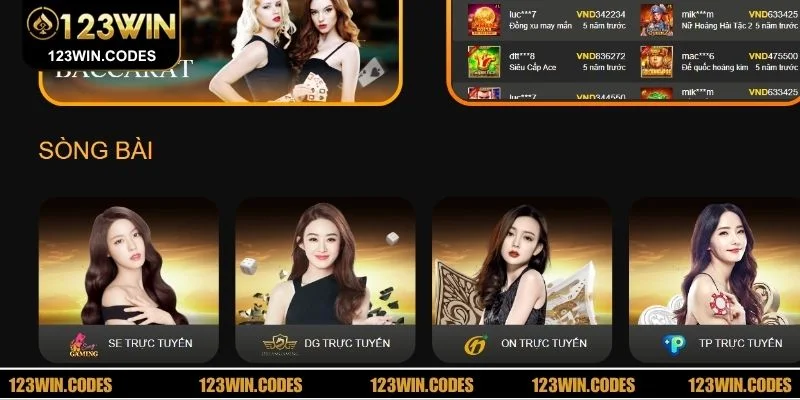 Sảnh Casino 123WIN lúc nào cũng có dealer chuyên nghiệp và sexy